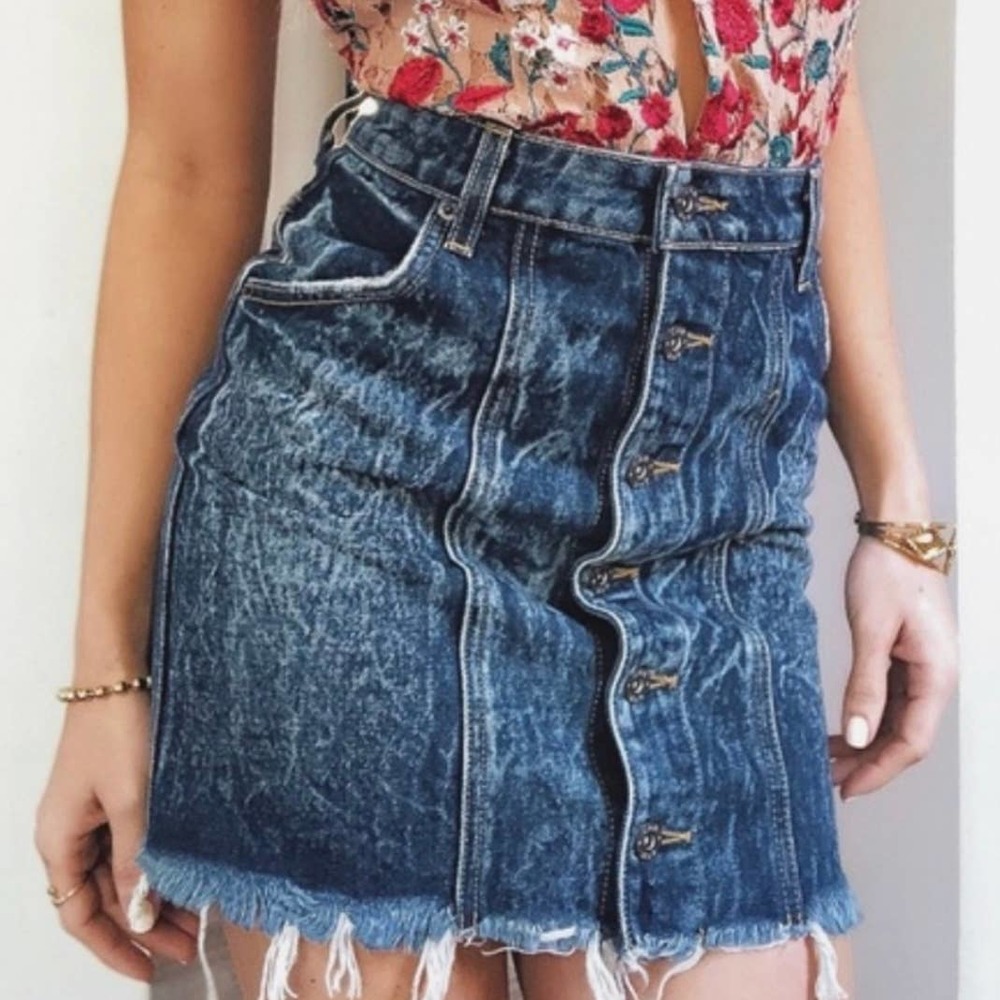 Carmar LF Penelope Acid Wash Mini Skirt NWT